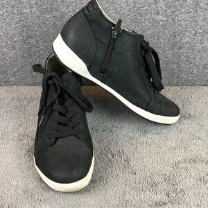DANSKO Women's High Top Onyx Comfort Sneaker Black Milled Nubuck Sz 40/9.5 US